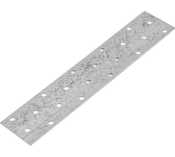 Крепежная пластина СЗХИ 40x200x2 мм, цинк, в упаковке 1 шт КПК01010