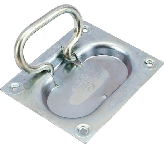 Скрытая ручка для погреба СЗХИ 100x80 цинк У8-2589.Ц