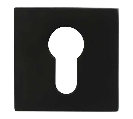 Ключевая накладка под евроцилиндр SC SQ-001 BLACK СЗХИ ФДНЗ00243