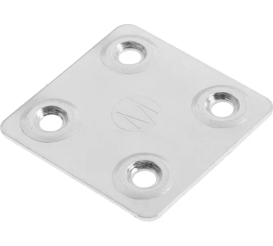 Крепежная пластина СЗХИ 48х48х1.2 мм, цинк, в упаковке 1 шт КПК01046