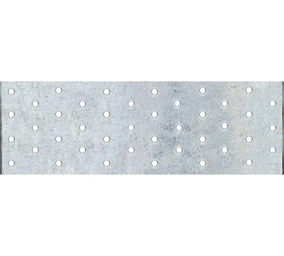 Перфорированная прямая пластина СЗХИ 80x240x2 мм, белый цинк КПК01051