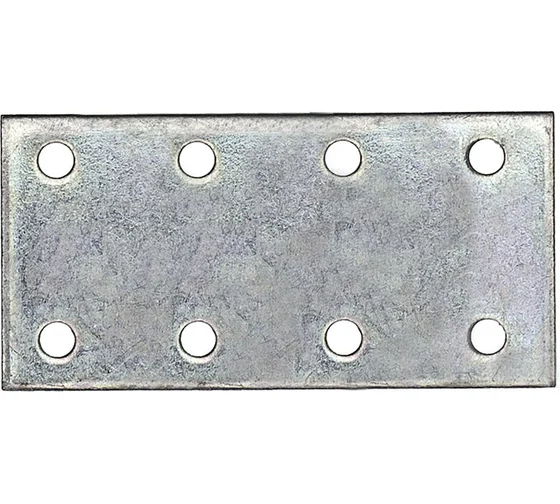 Перфорированная прямая пластина 40x80x2 мм белый цинк СЗХИ КПК01088