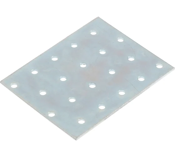 Крепежная пластина СЗХИ 80x100x2 мм, цинк, 1 шт КПК01003