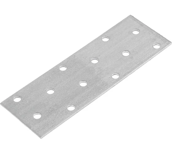 Крепежная пластина СЗХИ 40x120x2 мм, цинк, в упаковке 1 шт КПК01013