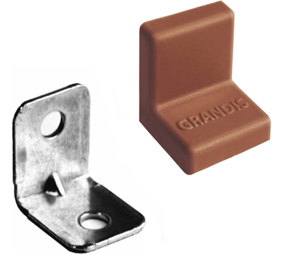Мебельный плоский уголок СЗХИ ЦКИ СЗХИ 50x50x10, 4 отверстия, цинк, 20 шт. 12646