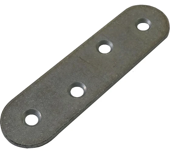 Крепежная пластина СЗХИ 80x20x2, цинк, 4 шт КПК00758