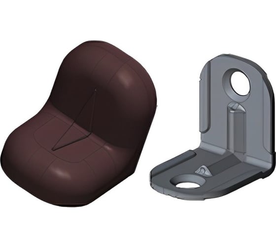 Мебельный кронштейн СЗХИ МК 60x60x20x2 коричневый, 300 шт. 4680016800915